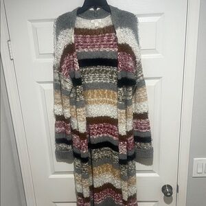 Sun & Shadow Multicolor Striped Cardigan